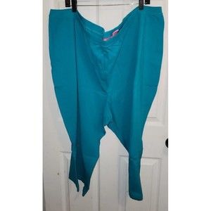 Woman Within Women's Plus Sz Teal Green Knit Capri Pant Elastic Waist Sz 5X‎ NEW